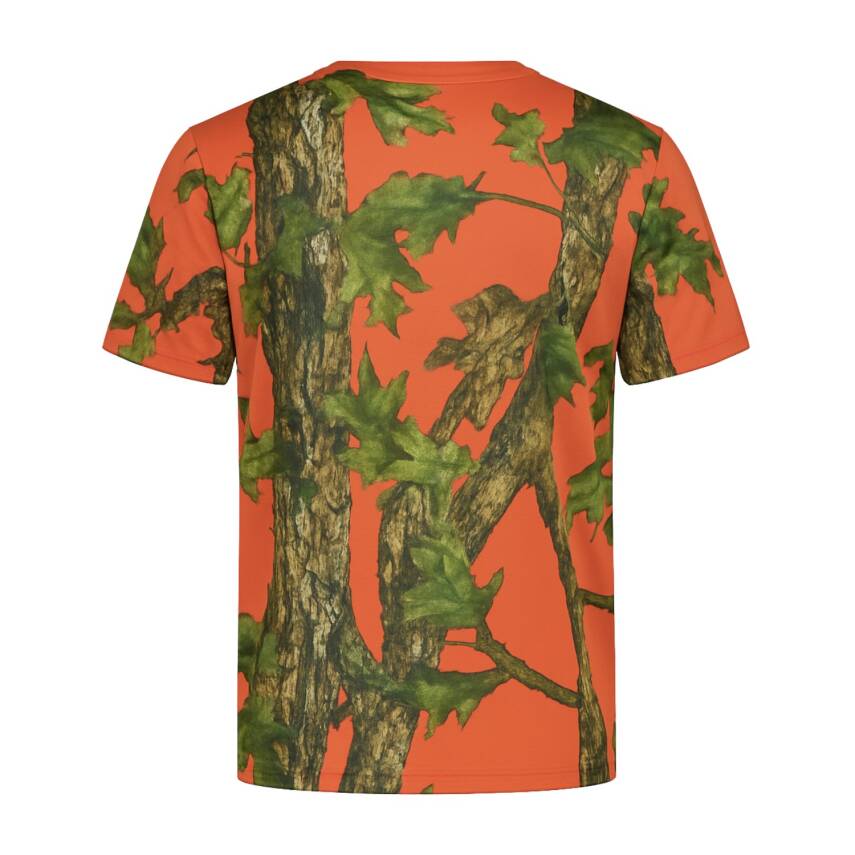 Turuncu Orman Desenli Mikrofiber Tişört - Avcı Tişört - Hızlı Kurur - 3