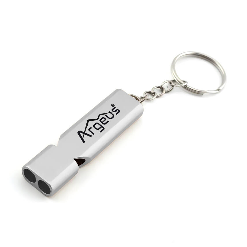 Argeus Anahtarlıklı Alüminyum Acil Durum Düdüğü Gümüş - 1
