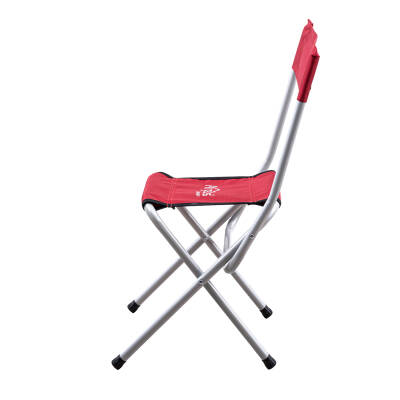 Argeus Arkalıklı Katlanır Kamp Sandalyesi - Balıkçı Taburesi - Taşınabilir Kırmızı Model - 2