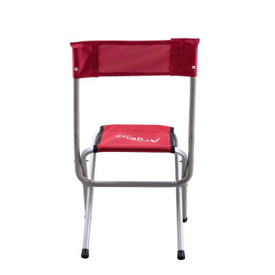 Argeus Arkalıklı Katlanır Kamp Sandalyesi - Balıkçı Taburesi - Taşınabilir Kırmızı Model - 7