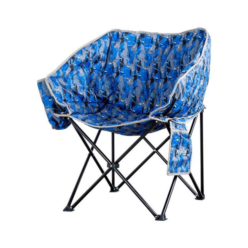 Argeus Balcony Comfort Katlanabilir Kamp Sandalyesi Mavi Kamuflaj - 1