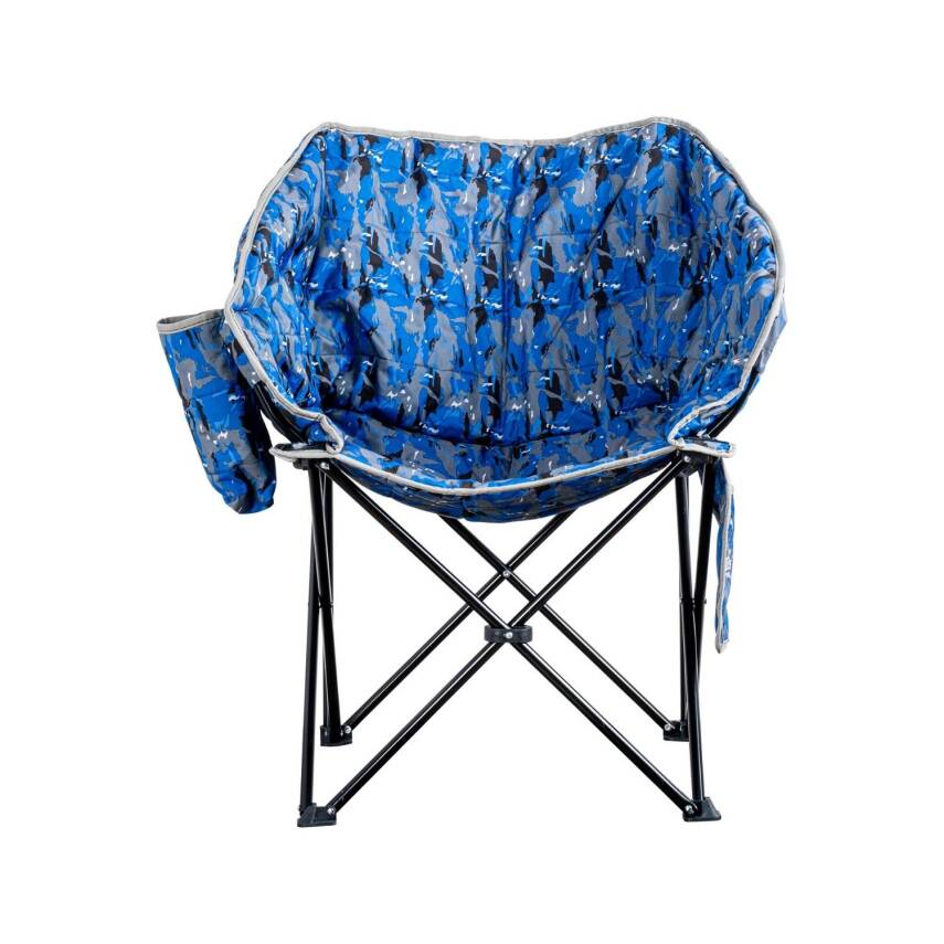 Argeus Balcony Comfort Katlanabilir Kamp Sandalyesi Mavi Kamuflaj - 5