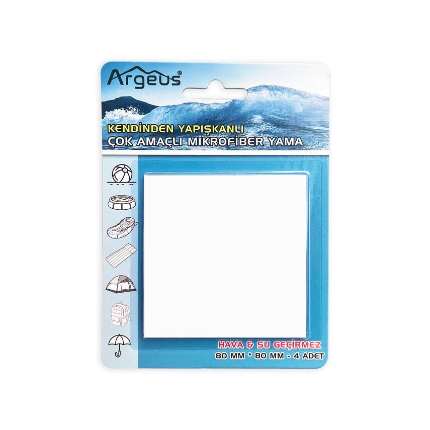 Argeus Kendinden Yapışkanlı Tamir Yaması Beyaz - (Mont, Şemsiye, Şişme Yatak) - 1