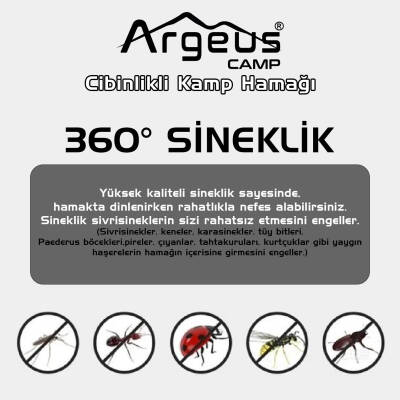 Argeus Cibinlikli Kamp Hamağı Kırmızı - 4