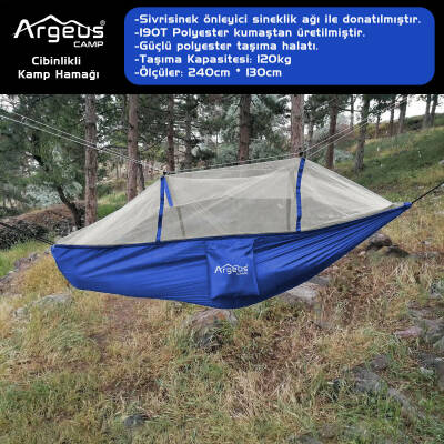 Argeus Cibinlikli Kamp Hamağı Mavi - 2