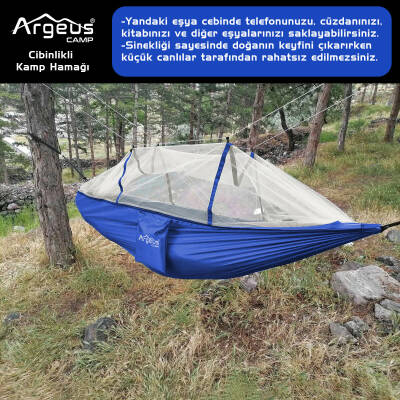 Argeus Cibinlikli Kamp Hamağı Mavi - 3