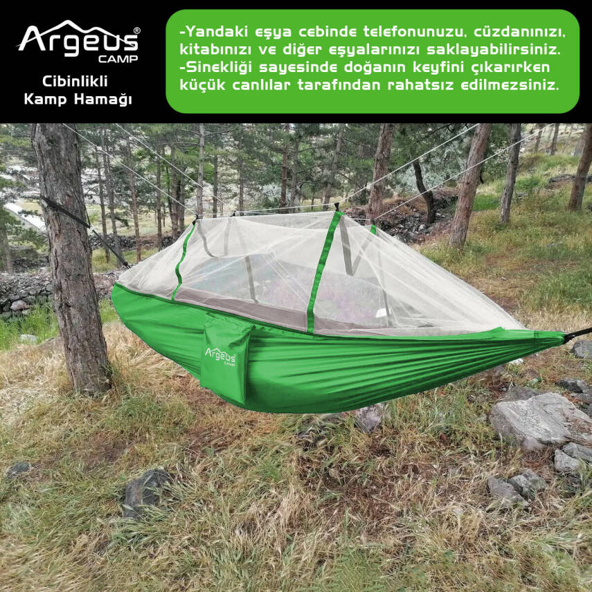Argeus Cibinlikli Kamp Hamağı Yeşil - 3