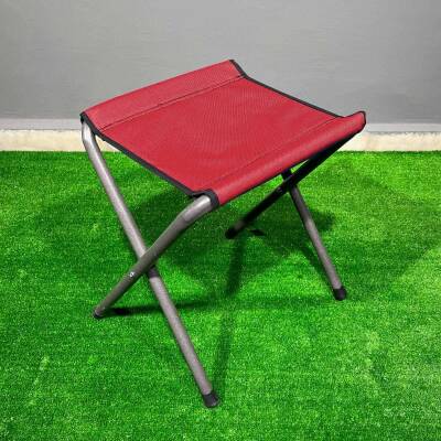 Argeus Katlanabilir Kamp Taburesi - Pedli Bordo Renk - Konforlu ve Taşınabilir