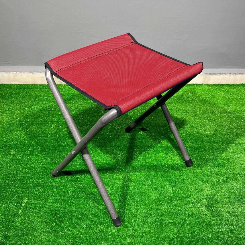 Argeus Katlanabilir Kamp Taburesi - Pedli Bordo Renk - Konforlu ve Taşınabilir - 1