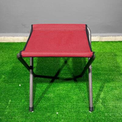 Argeus Katlanabilir Kamp Taburesi - Pedli Bordo Renk - Konforlu ve Taşınabilir - 2