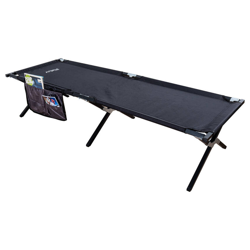 Argeus Katlanabilir Kamp Yatağı & Kampet Cepli Siyah - 1