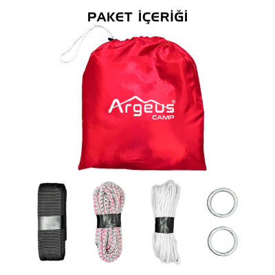 Argeus Cibinlikli Kamp Hamağı Kırmızı - 5