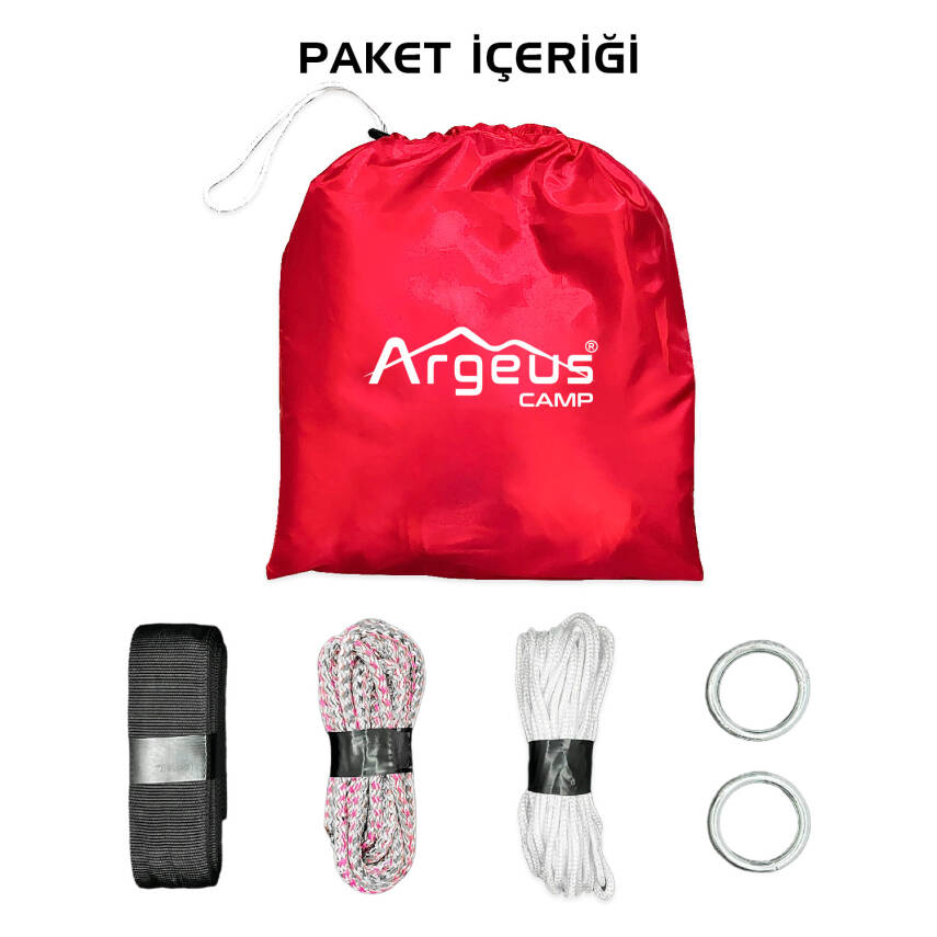 Argeus Cibinlikli Kamp Hamağı Kırmızı - 5