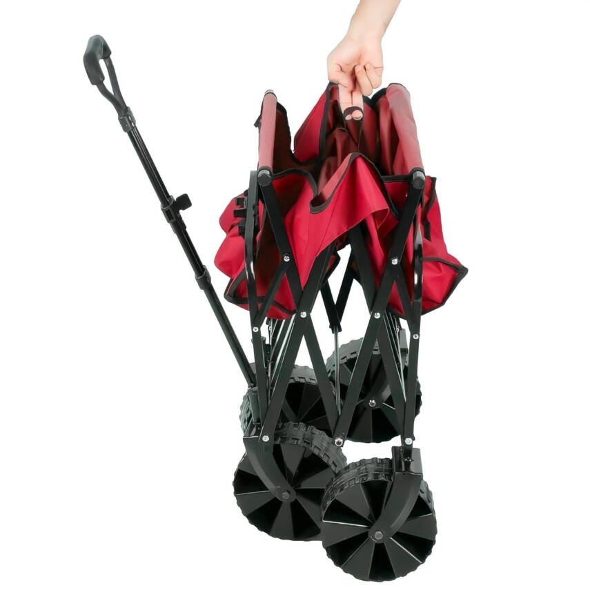 Argeus Katlanabilir Plaj-Bahçe-Kamp Arabası Kırmızı - 3