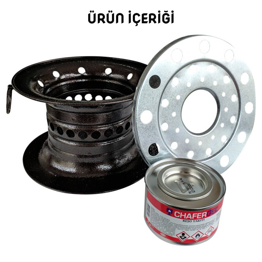 Argeus Jel Yakıtlı Osmanlı Ocağı Kırmızı - 4