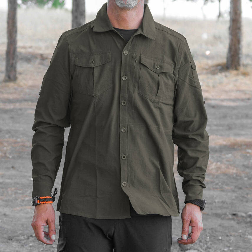 Loç Outdoor Tactical Erkek Gömleği Haki - 1
