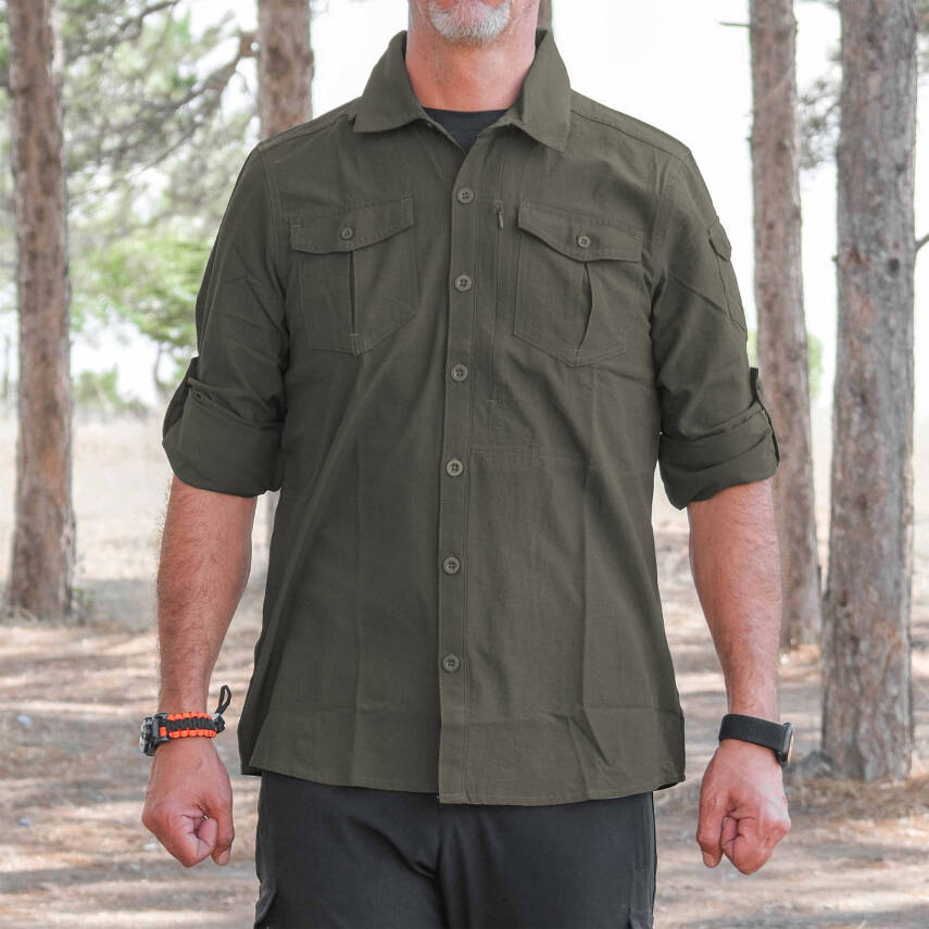 Loç Outdoor Tactical Erkek Gömleği Haki - 2