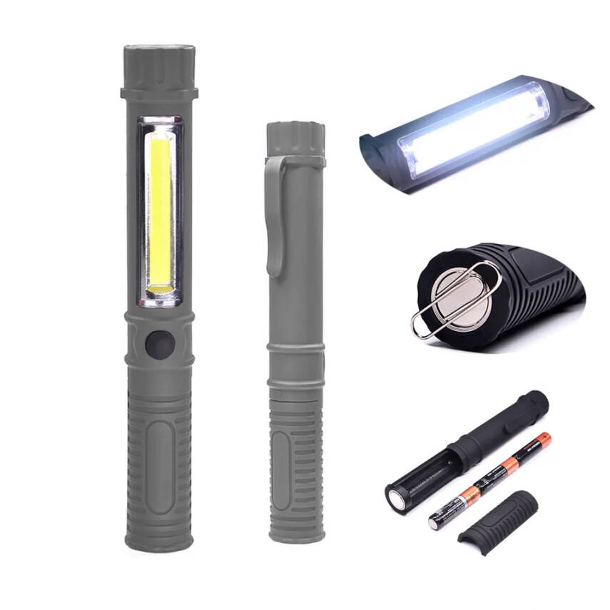 Argeus Mıknatıslı Pilli El Feneri Gri V171 - 1