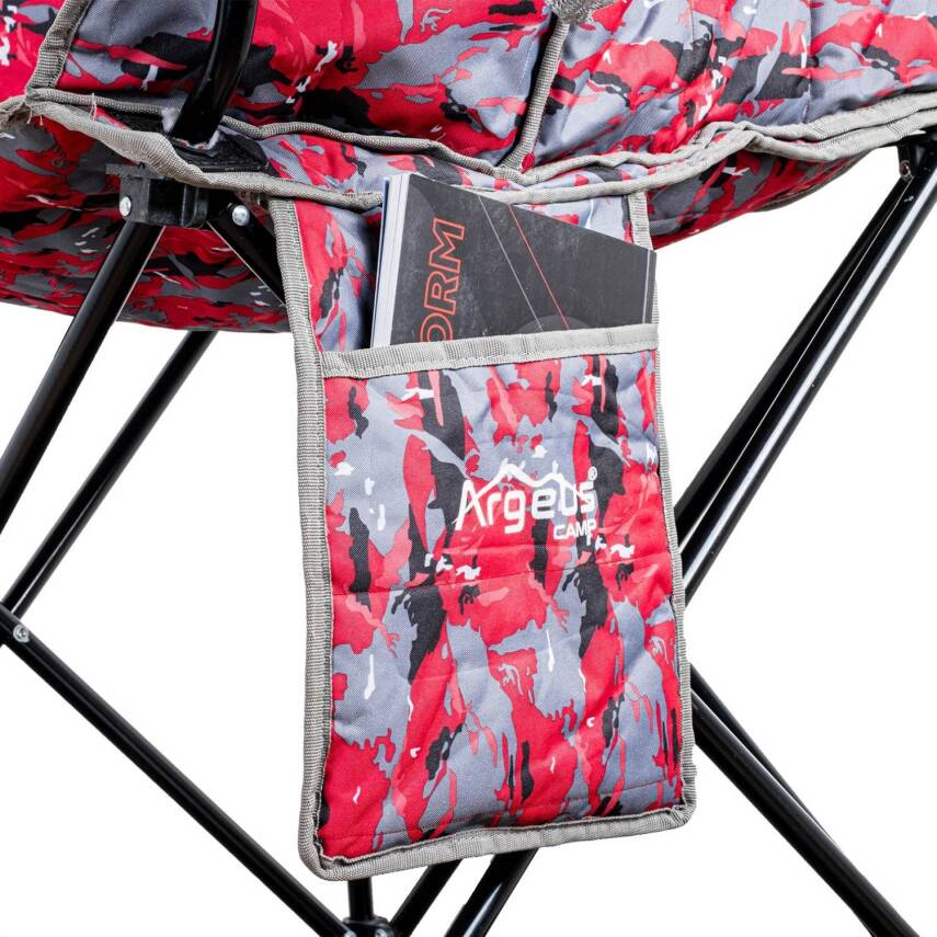 Argeus Nevgrande Kırmızı Desenli Katlanır Kamp Sandalyesi - Comfort Model - 5
