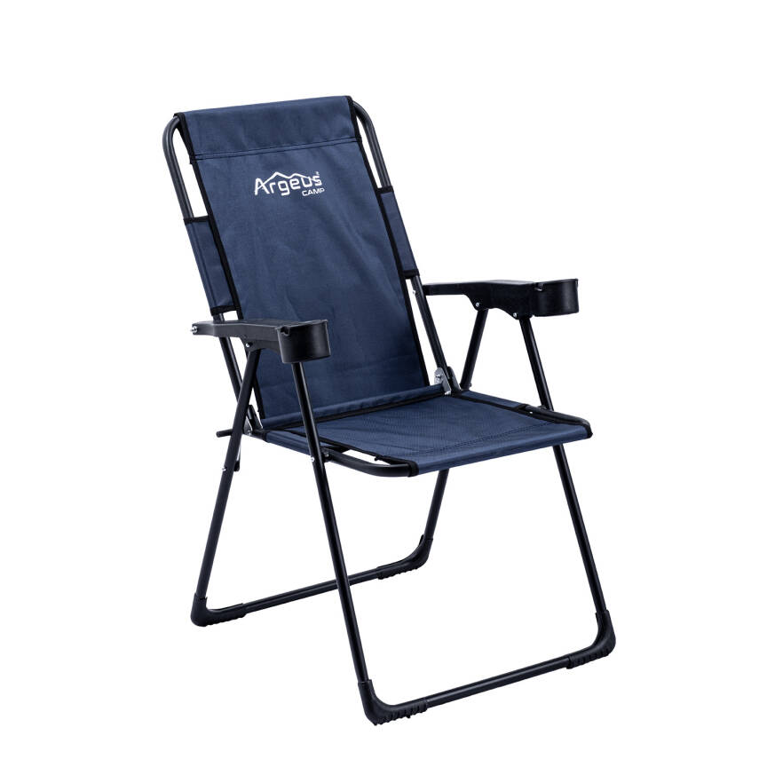 Katlanabilir Kamp Sandalyesi - Rest - Bardaklıklı - Argeus - Lacivert - 1