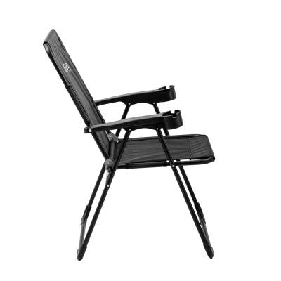 Katlanabilir Kamp Sandalyesi - Rest - Bardaklıklı - Argeus - Siyah - 5