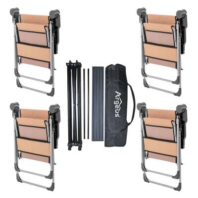 ARGEUS Rock Dark Bakır Katlanabilir Kamp Masa Sandalye Seti - Taşıma Çantalı - 2