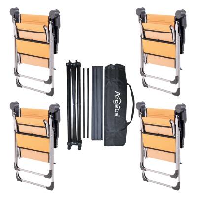 ARGEUS Rock Dark Katlanabilir Kamp Sandalyesi Masa Seti - Outdoor Piknik Seti - 2