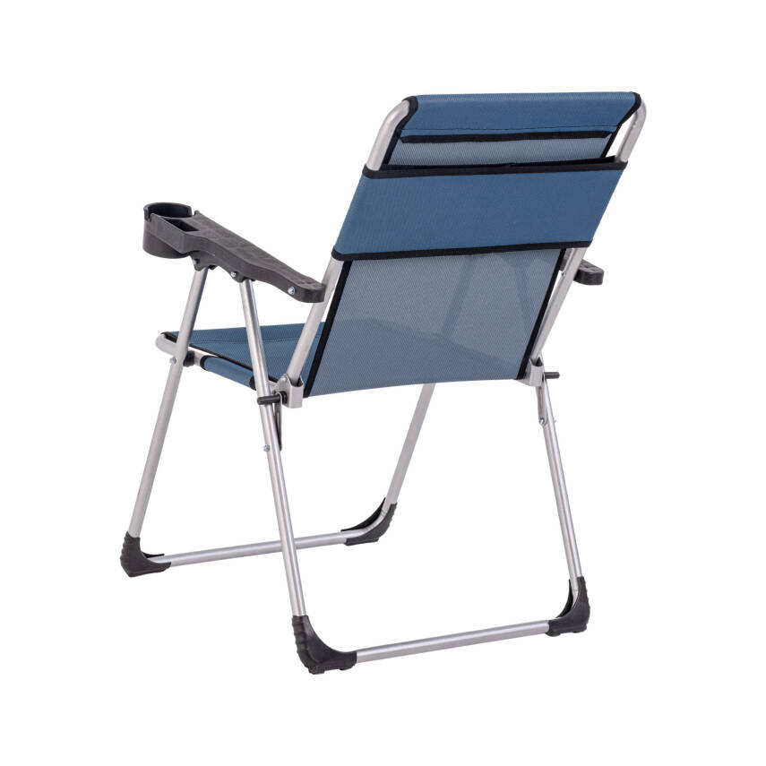 ARGEUS Rock Dört Kişilik Katlanır Kamp Masa Sandalye Seti - Safir Mavi - 3