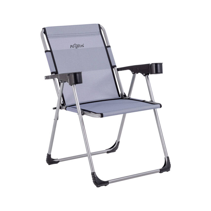 Katlanabilir Piknik ve Kamp Sandalyesi - Bardaklıklı - Rock - Lacivert (A-26-R2) - 140KG Taşıma Kapasiteli - 1