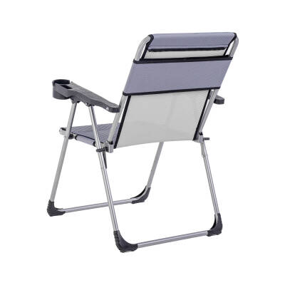 Katlanabilir Piknik ve Kamp Sandalyesi - Bardaklıklı - Rock - Lacivert (A-26-R2) - 140KG Taşıma Kapasiteli - 6