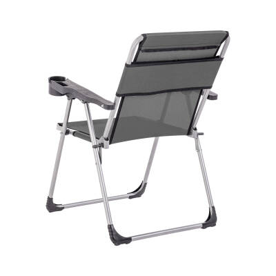 4 Adet Katlanır Kamp Sandalyesi ve Masa Seti - Rock - Antrasit - Bardaklıklı - 140 KG - 8