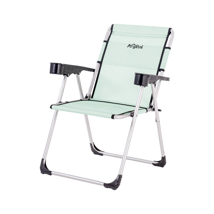 4 Adet Katlanır Kamp Sandalyesi ve Masa Seti - Rock - Su Yeşili - Bardaklıklı - 140 KG - 3