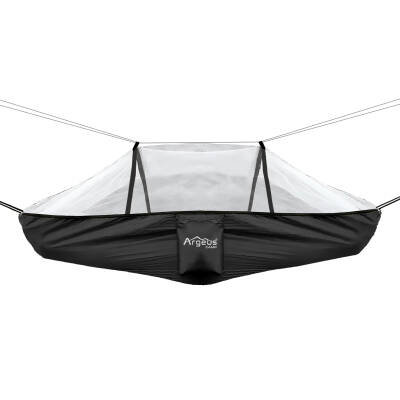 ARGEUS Siyah Cibinlikli Kamp Hamağı: Sineklikli, Taşınabilir, Ultra Hafif Hamak - 1