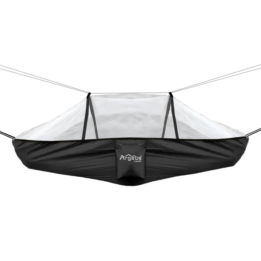 ARGEUS Siyah Cibinlikli Kamp Hamağı: Sineklikli, Taşınabilir, Ultra Hafif Hamak - 1