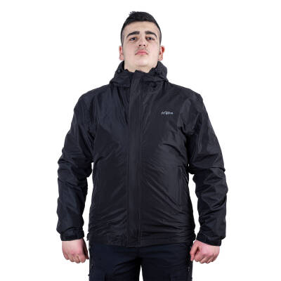 Argeus Storm Su Geçirmez Erkek Siyah Yağmurluk Mont - Outdoor Model
