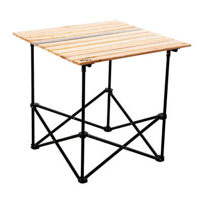 Argeus XL Akordeon Katlanır Ahşap Kamp Piknik Masası - Taşıma Çantalı