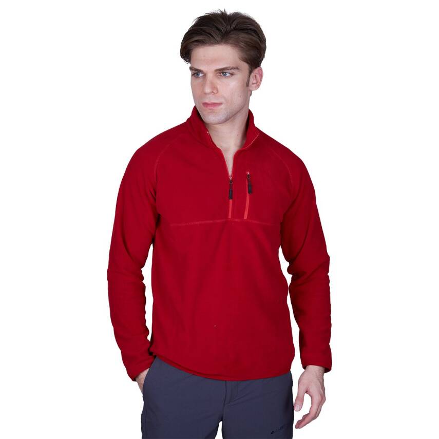 Alpinist Gamma Fermuarlı Erkek Polar Sweet Bordo (600508) - 1