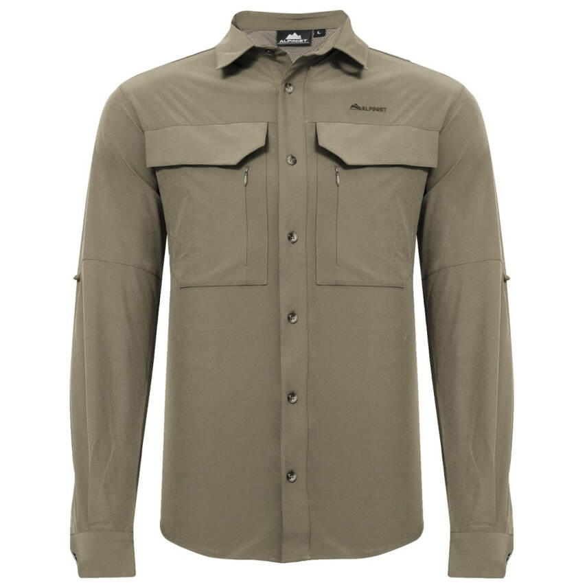 Alpinist Natriks Uzun Kollu Erkek Gömlek Sand (600702) - 1