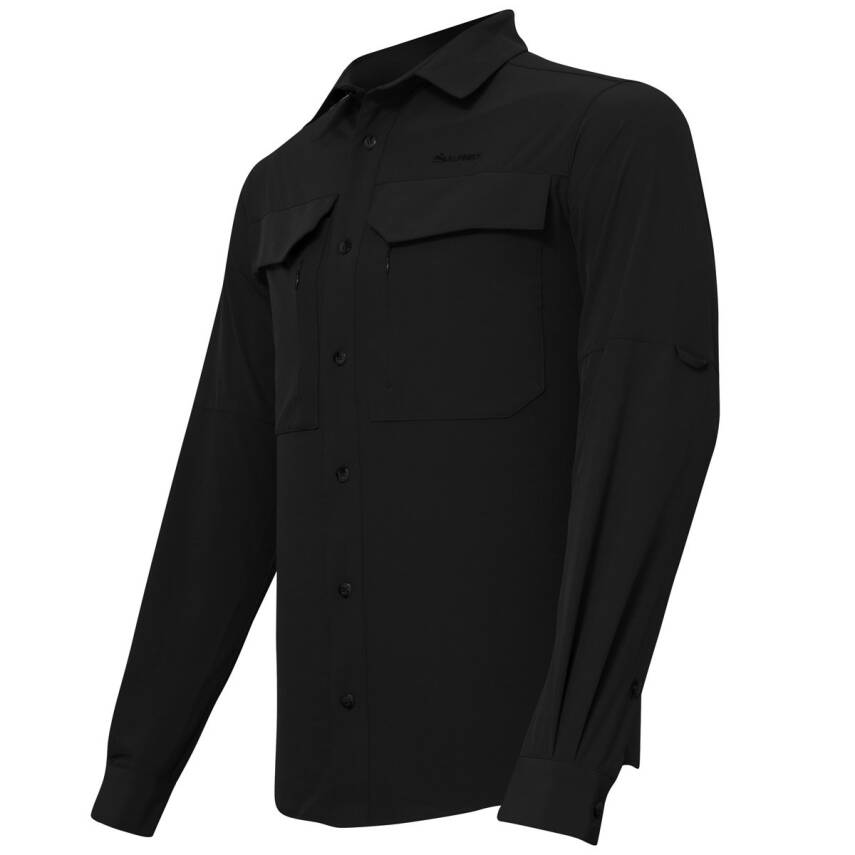 Alpinist Natriks Uzun Kollu Erkek Gömlek Siyah (600702) - Taktik Gömlek - 2