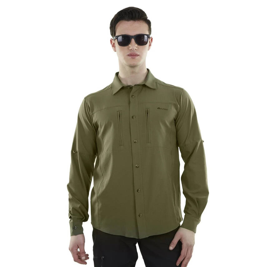 Alpinist Tegus Uzun Kollu Erkek Gömlek Haki (600701) - 1