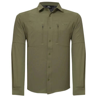 Alpinist Tegus Uzun Kollu Erkek Gömlek Haki (600701) - 4