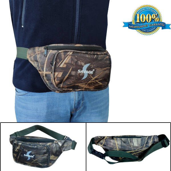 Asyaink HH0297 Bel Çantası Sazlık Desen Su Geçirmez Outdoor Av Çantası - 1