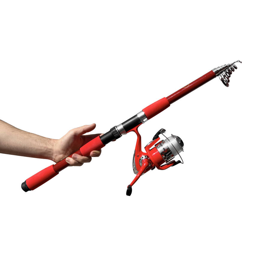 Protackle Combo Kamış Makine Set 2.10 mt Kırmızı - Balık Avına Yeni Başlayanlar İçin Mükemmel Seçim! - 2