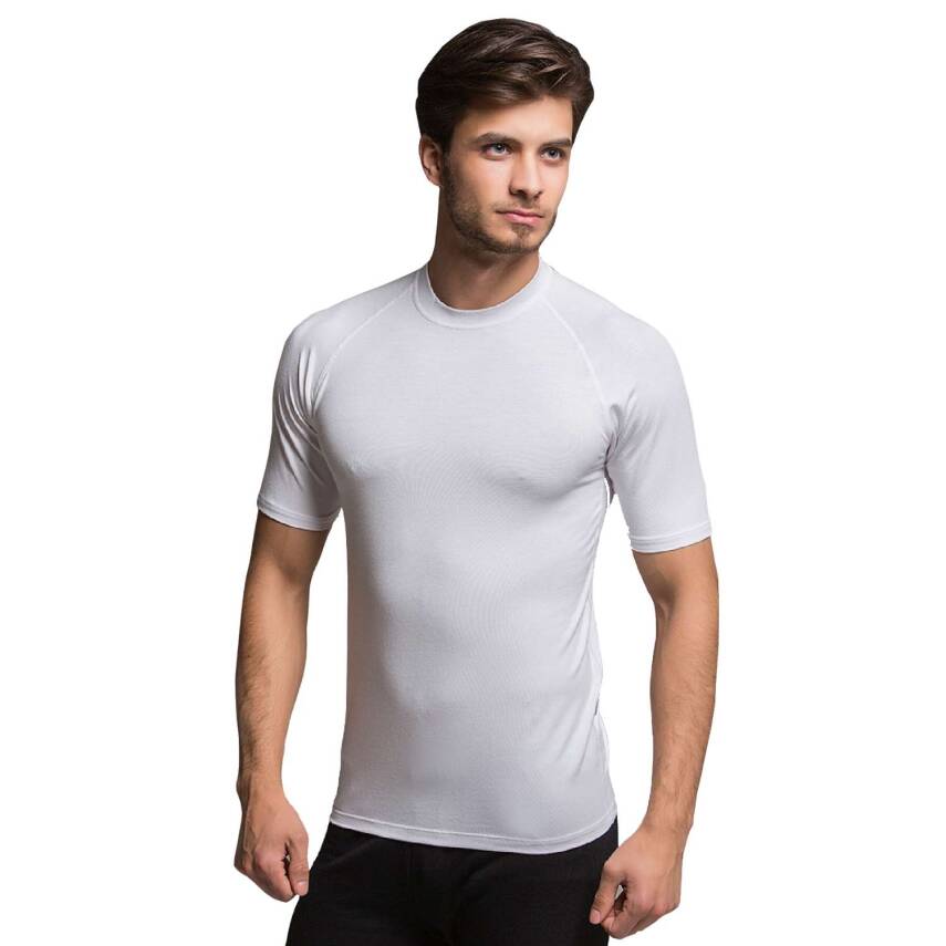 Bambu Erkek T-Shirt - Kısa Kol - Thermoform - Beyaz - 2