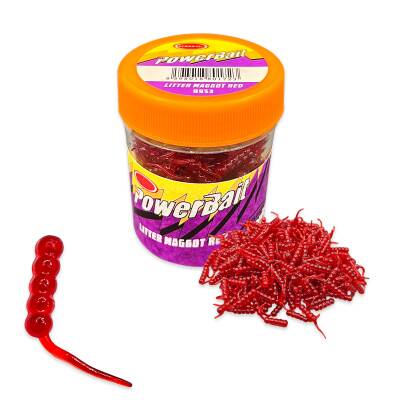 Silikon Kurt Balık Yemi - Kokulu - Maggot - Kırmızı - Power Bait (9953)