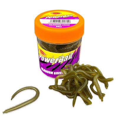 Silikon Kurt Balık Yemi - Kokulu - Silkworm - Yeşil - Power Bait (9951)