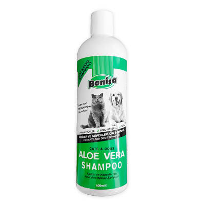 Bonisa Aloe Vera Esanslı Kedi Köpek Şampuanı - 400ml | Doğal ve Ferahlatıcı Bakım