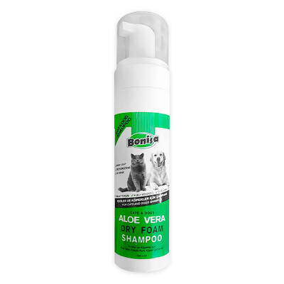 Bonisa Aloe Vera Özlü Köpük Kedi Köpek Şampuanı - 200ml Hızlı Temizleme
