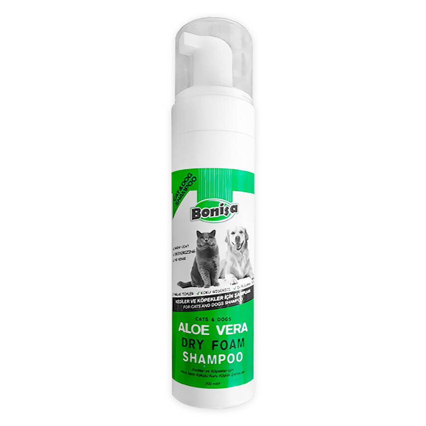 Bonisa Aloe Vera Özlü Köpük Kedi Köpek Şampuanı - 200ml Hızlı Temizleme - 1