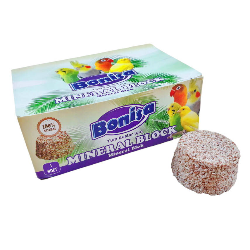 Bonisa Mineral Blok Kuş Taşı - Kuşlarınızın Sağlığı İçin Doğal Destek - 1